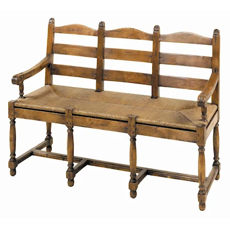 Country English Ladderback Bench